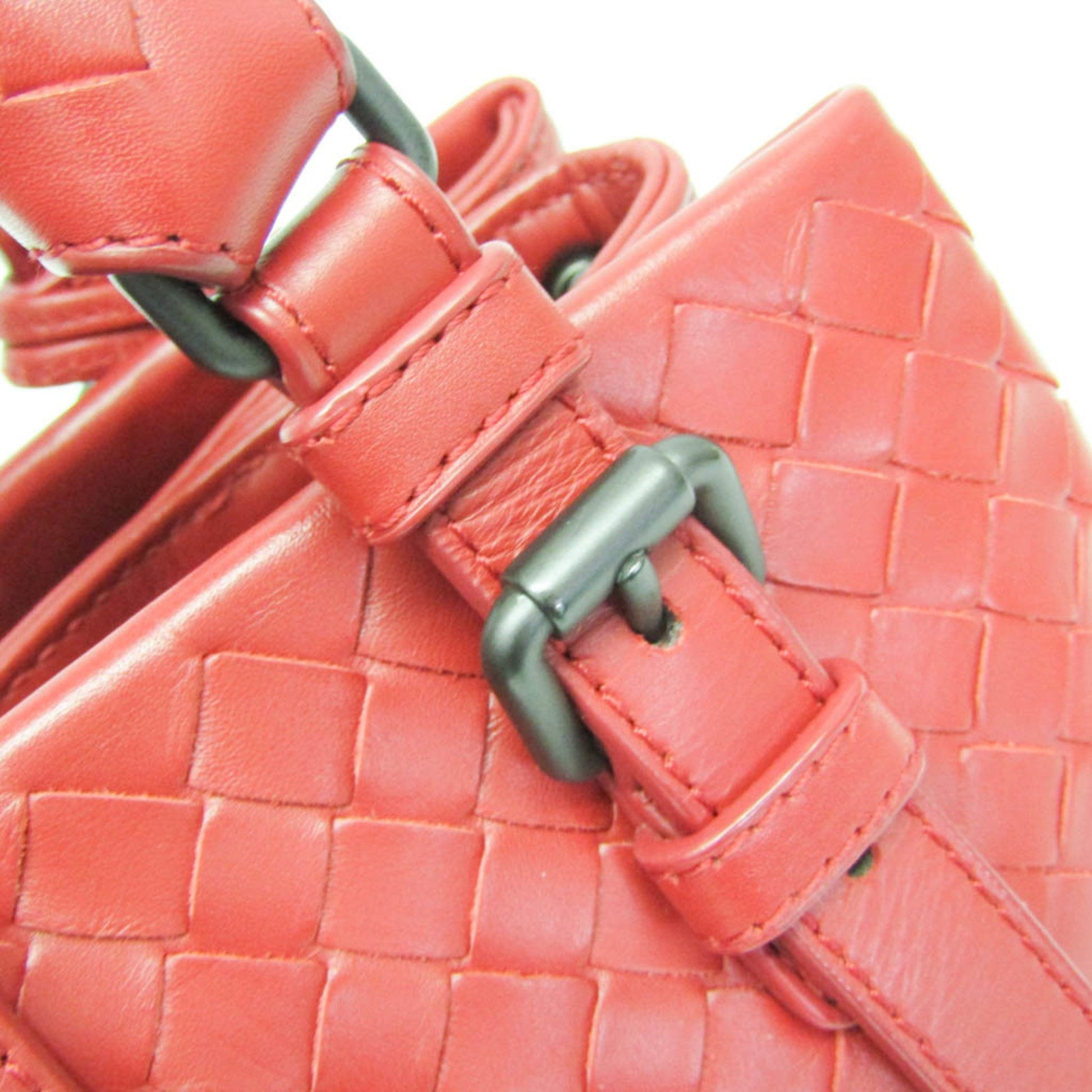 Bottega Veneta Roma, Red, Leather, handbag