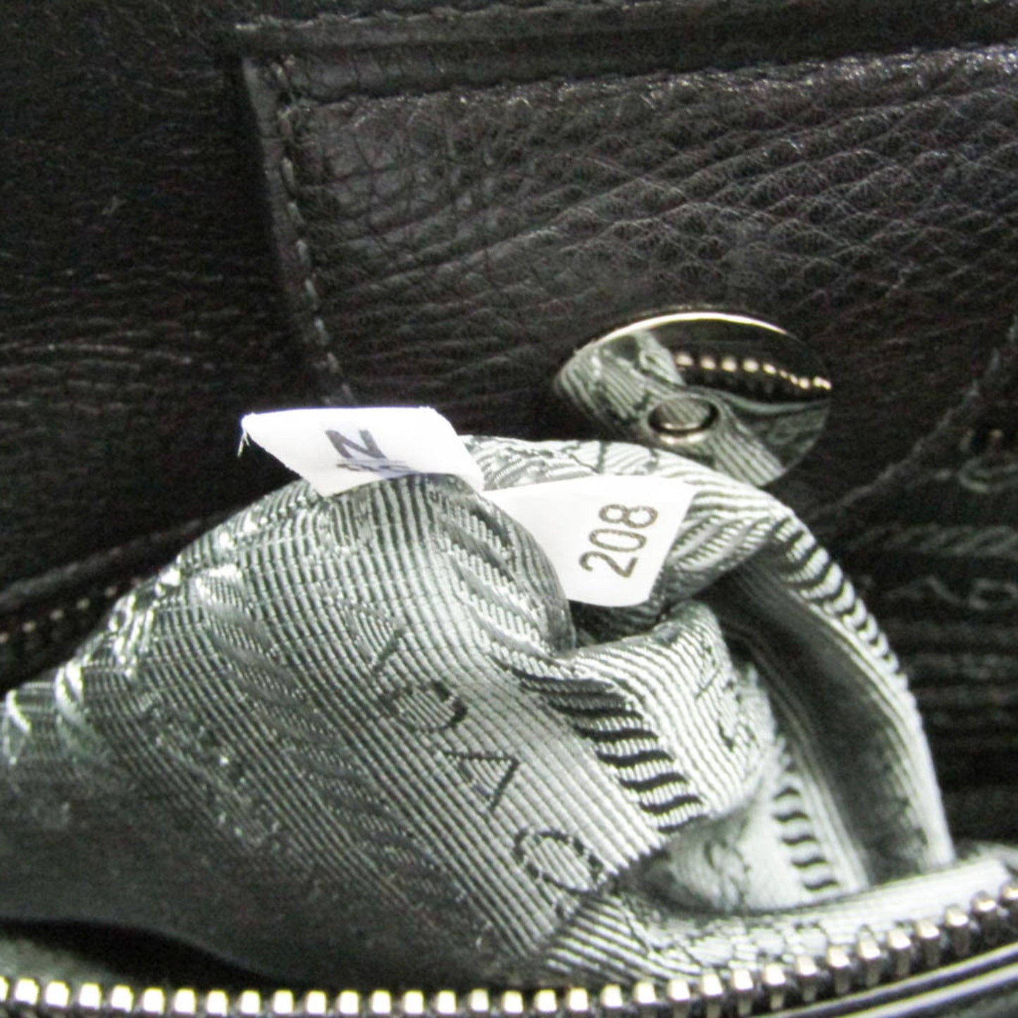 Prada Twin Zip, Black, Leather, handbag