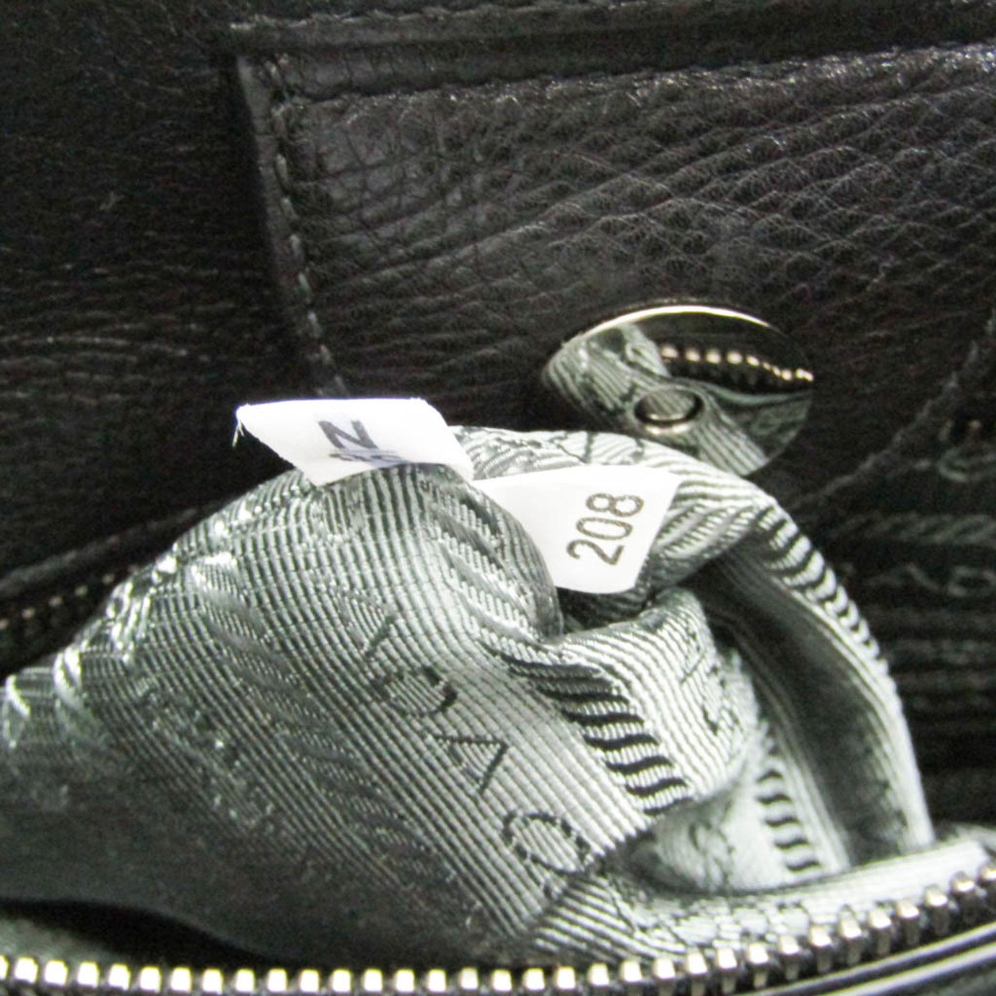 Prada Twin Zip, Black, Leather, handbag