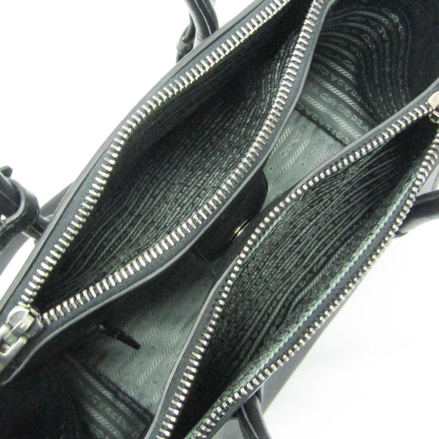 Prada Twin Zip, Black, Leather, handbag