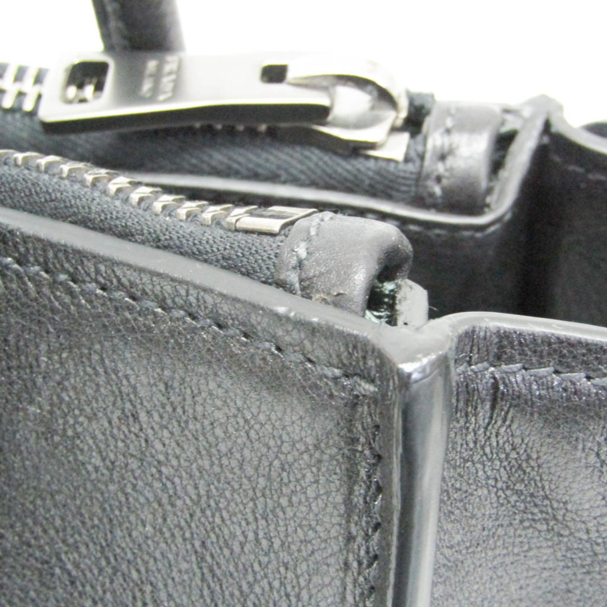 Prada Twin Zip, Black, Leather, handbag