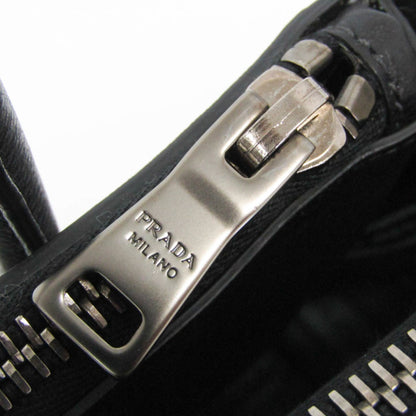 Prada Twin Zip, Black, Leather, handbag