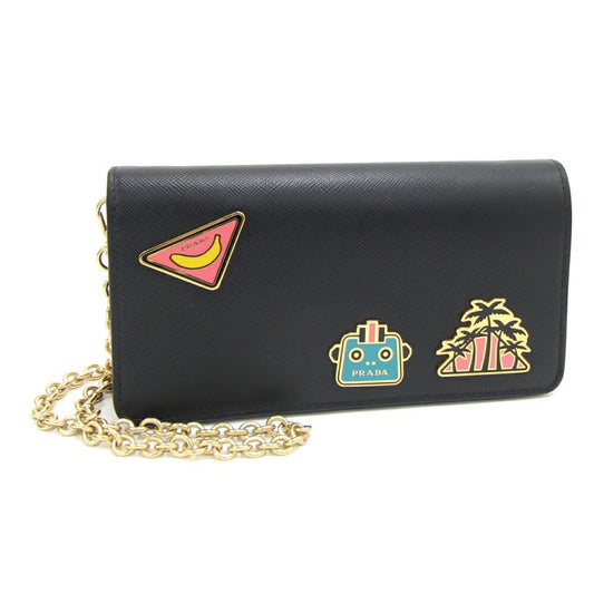 Prada Saffiano, Black, Leather, wallet