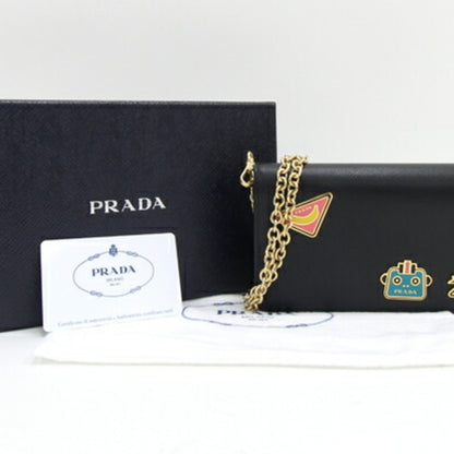 Prada Saffiano, Black, Leather, wallet
