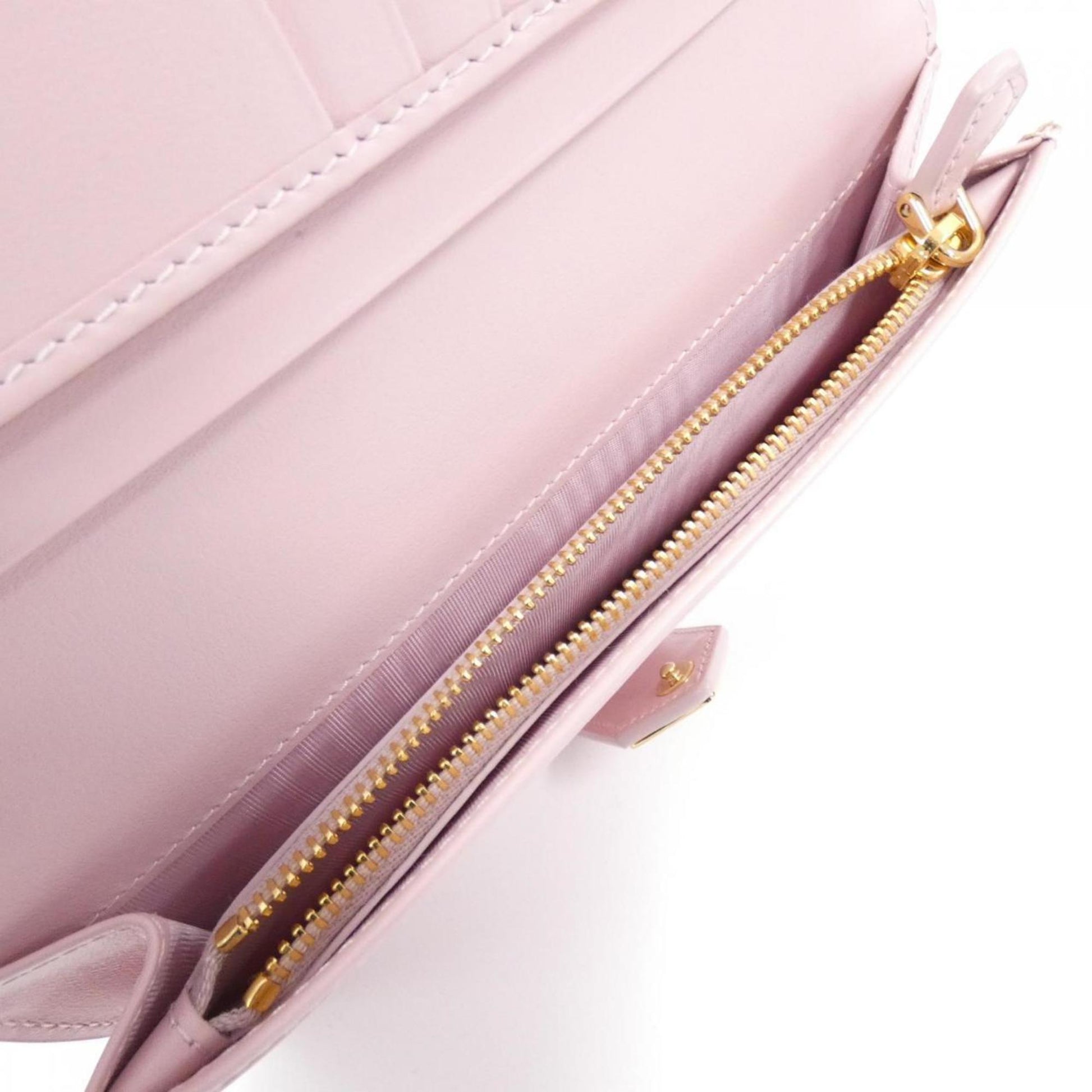 Prada Saffiano, Pink, Leather, wallet