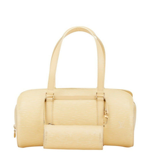 Louis Vuitton Soufflot, Beige, Leather, handbag