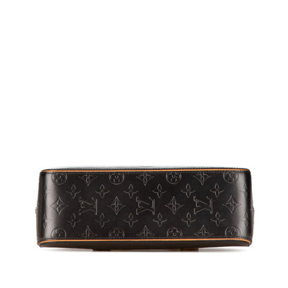 Louis Vuitton Shelton, Black, Leather, handbag