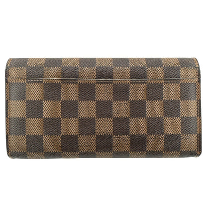 Louis Vuitton Sarah, Brown, Canvas, wallet