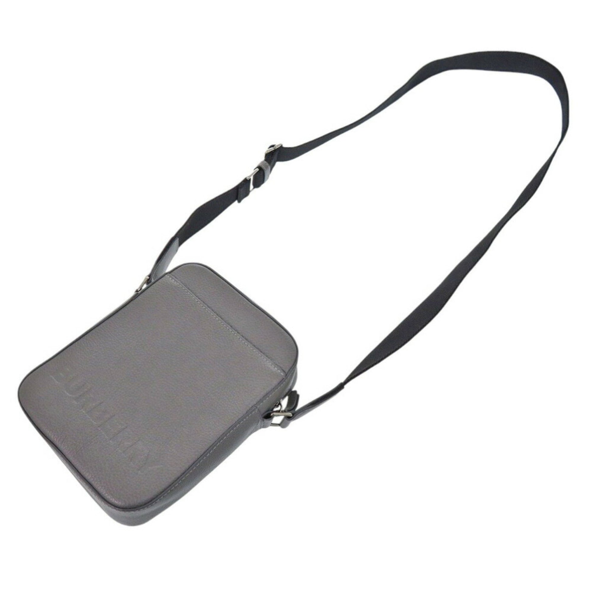Burberry, Grey, Leather, shoulder