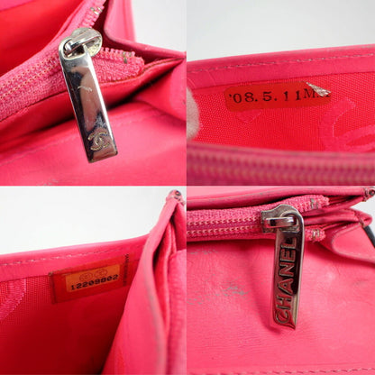 Chanel Cambon, Black, Leather, wallet