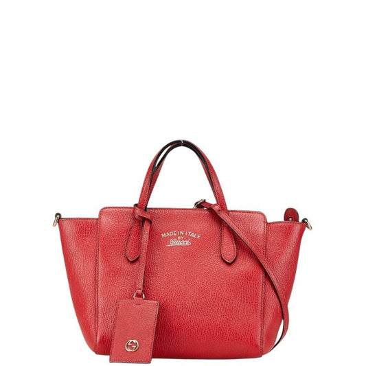 Gucci Swing, Red, Leather, handbag