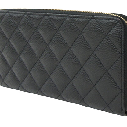 Chanel -, Black, Leather, wallet