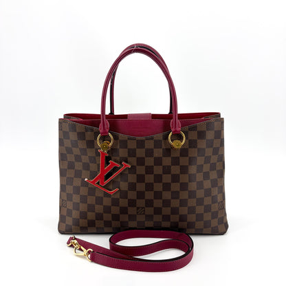 Louis Vuitton LV Riverside Damier with Leather, Brown, Canvas, Handbag
