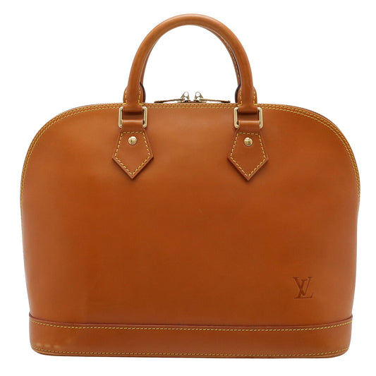 Louis Vuitton Alma, Brown, Leather, handbag