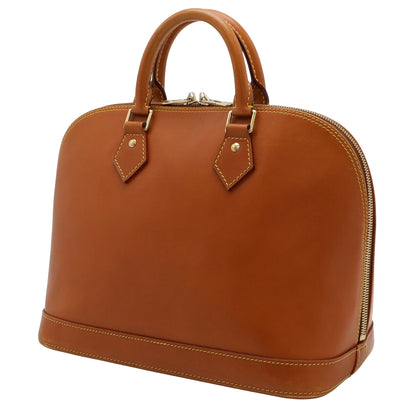 Louis Vuitton Alma, Brown, Leather, handbag