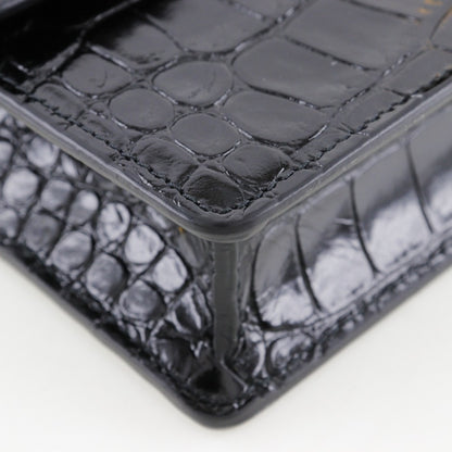 Balenciaga B, Black, Leather, clutch