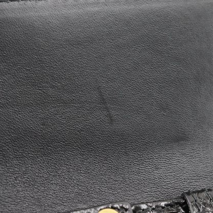 Balenciaga B, Black, Leather, clutch