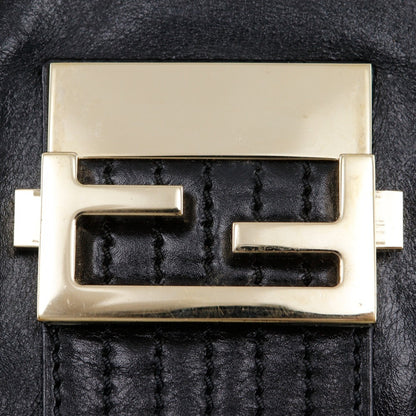 Fendi Baguette, Black, Leather, shoulder