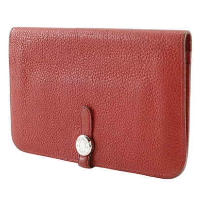 Hermès Dogon, Red, Leather, wallet