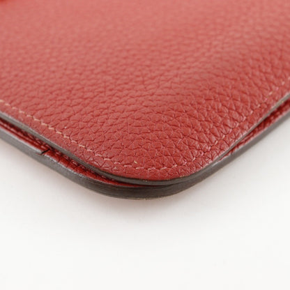 Hermès Dogon, Red, Leather, wallet