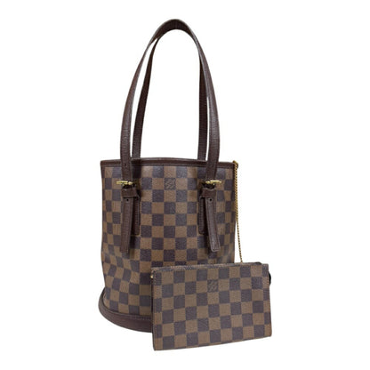 Louis Vuitton Bucket, Brown, Canvas, shoulder