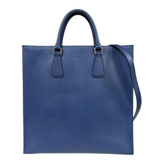Prada, Blue, Leather, shoulder