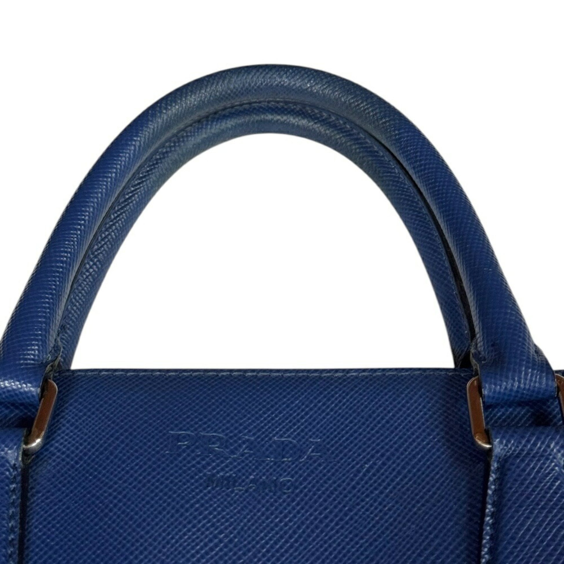 Prada, Blue, Leather, shoulder