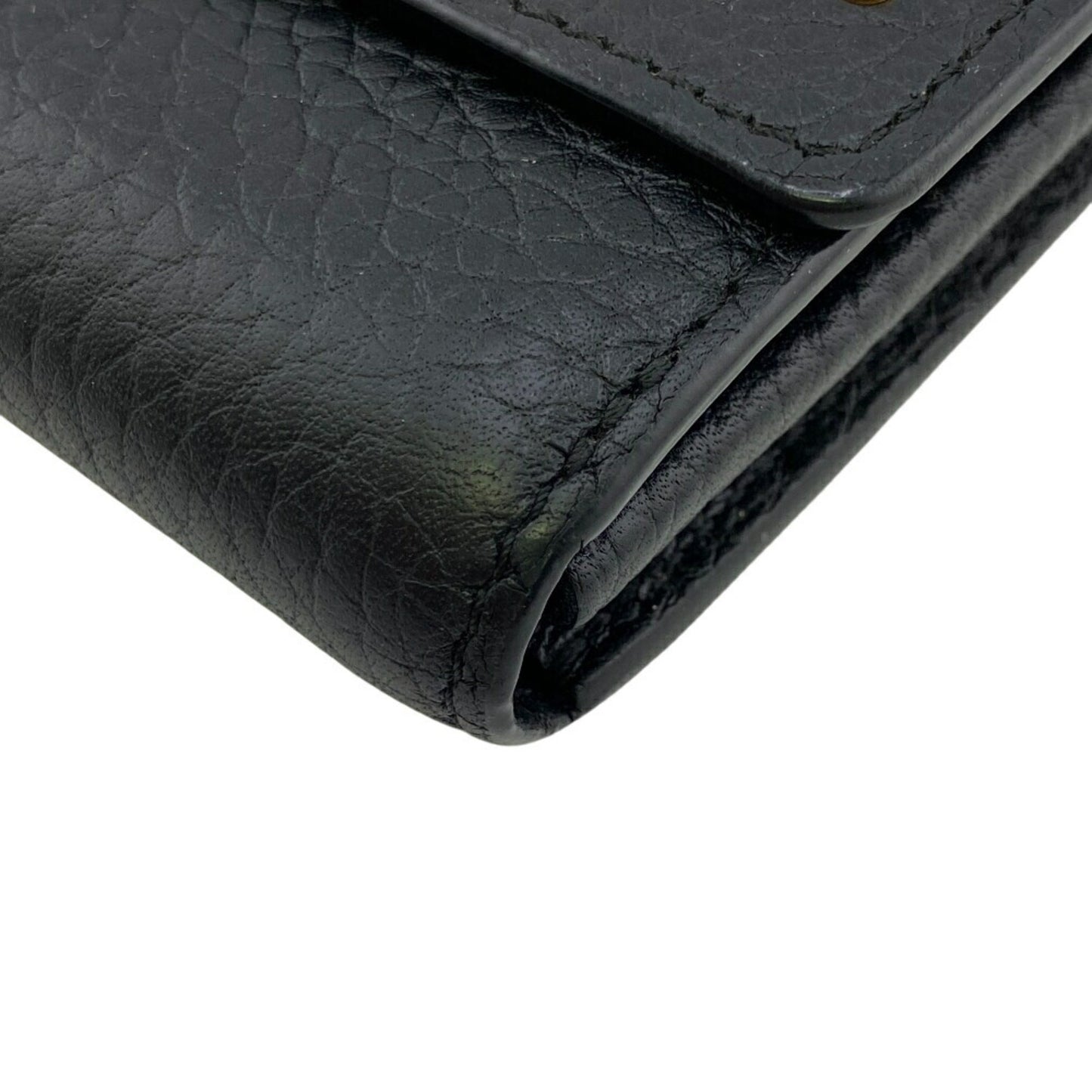 Louis Vuitton Capucines, Black, Leather, wallet