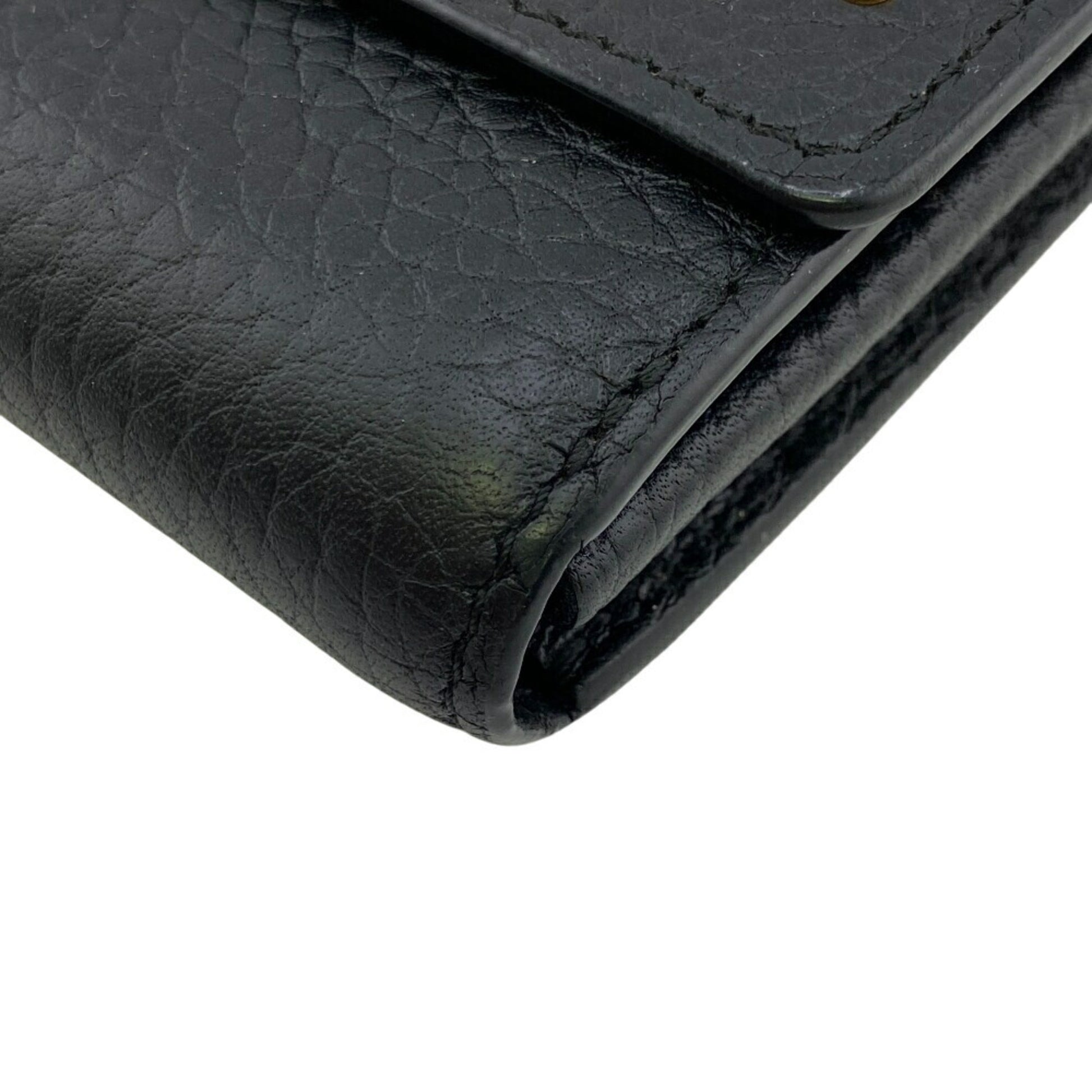 Louis Vuitton Capucines, Black, Leather, wallet