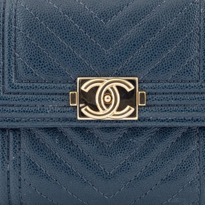 Chanel, Turquoise, Leather, wallet