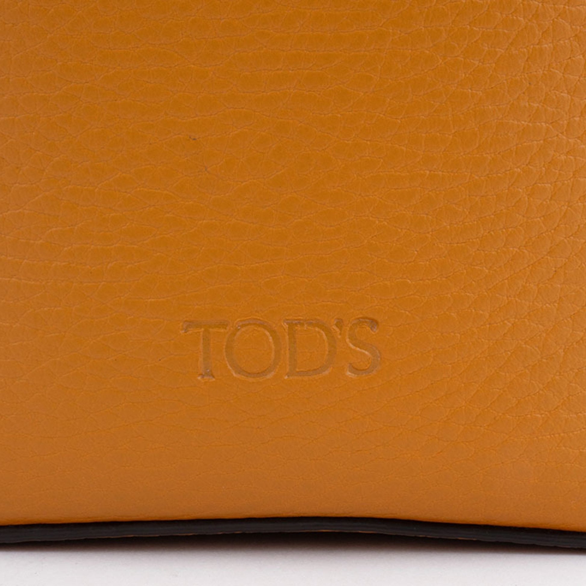 TOD'S, Orange, Leather, tote