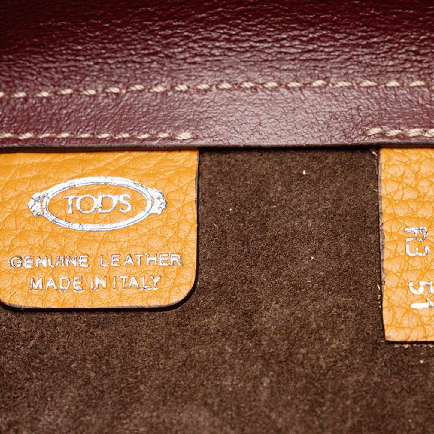 TOD'S, Orange, Leather, tote