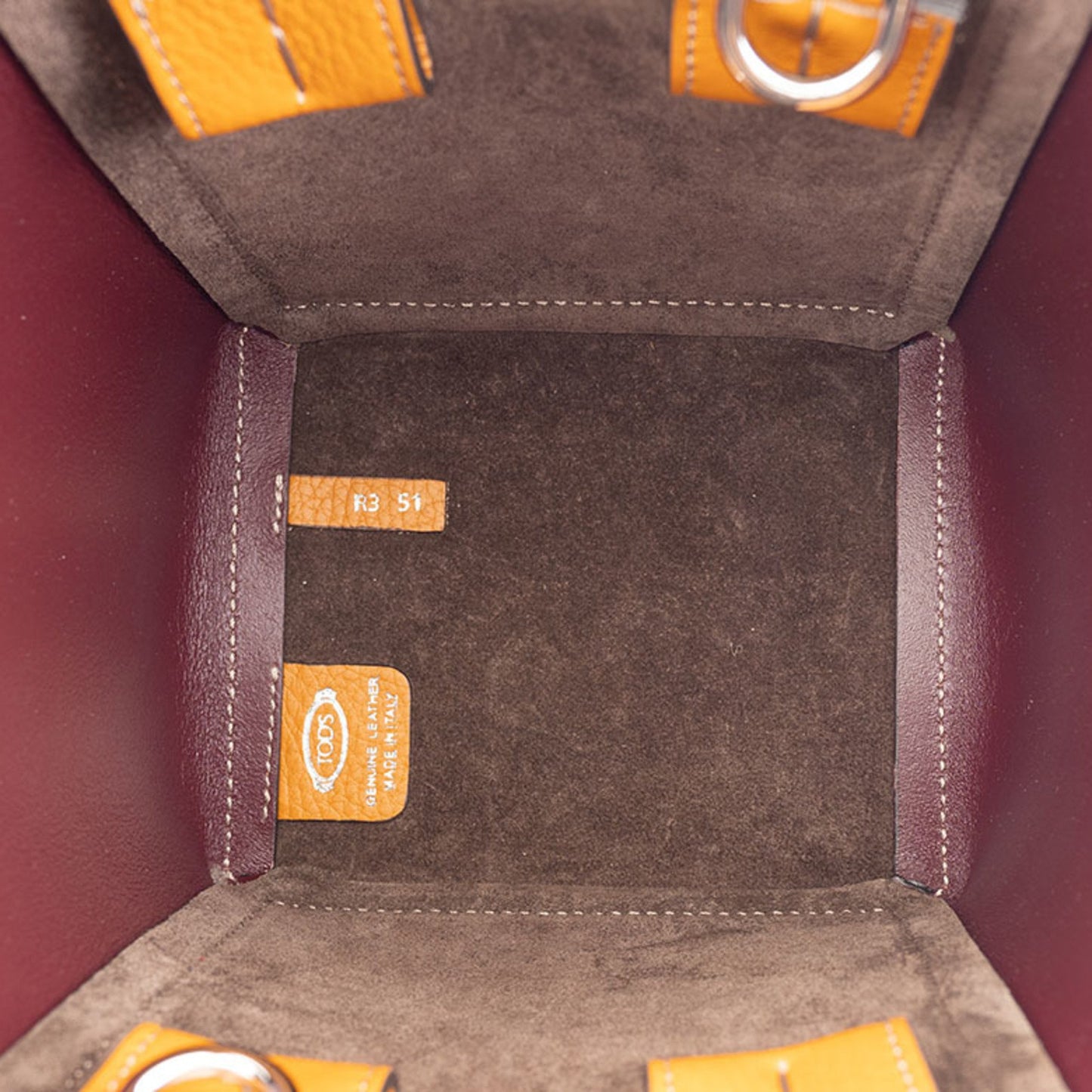 TOD'S, Orange, Leather, tote