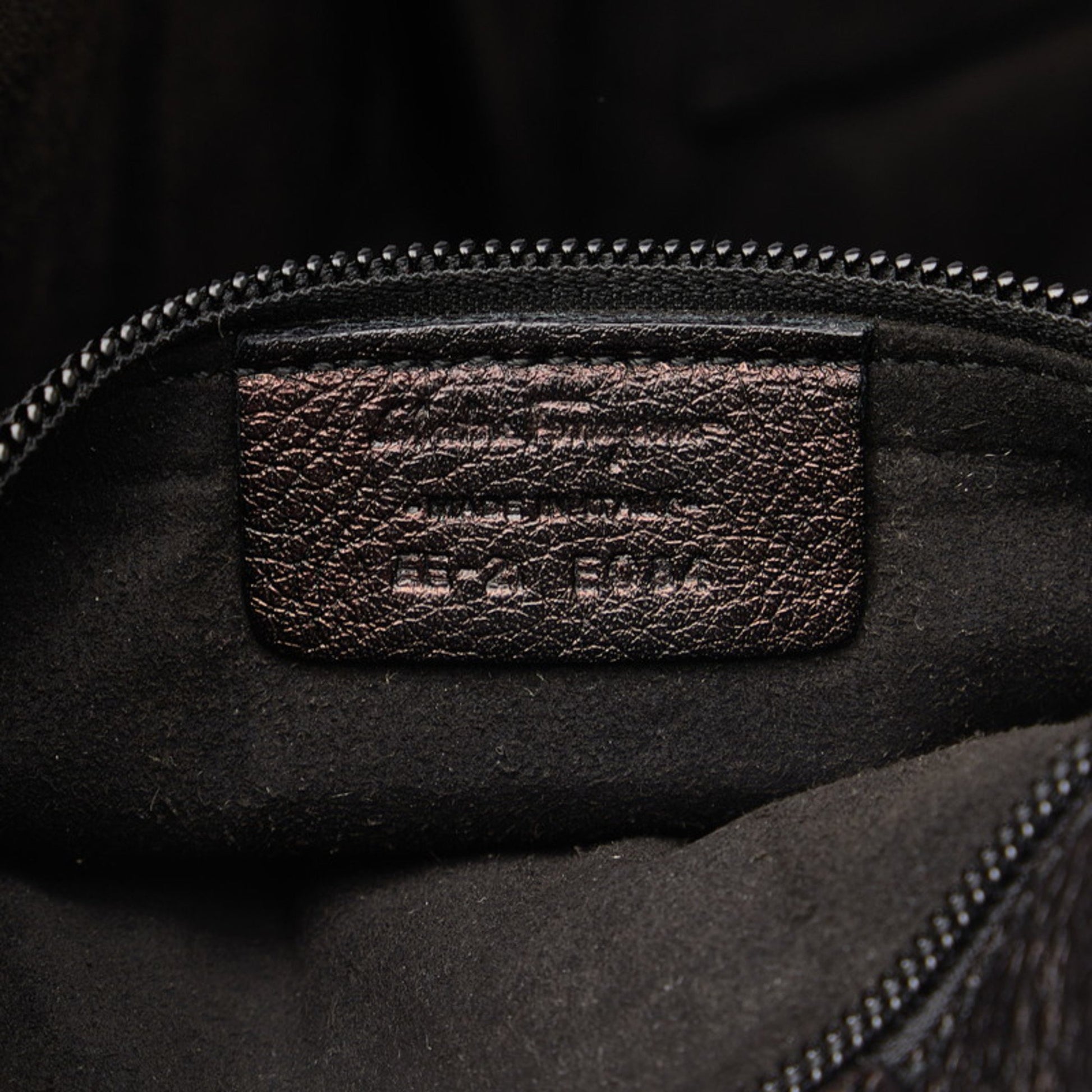 Salvatore Ferragamo Gancio, Black, Leather, tote