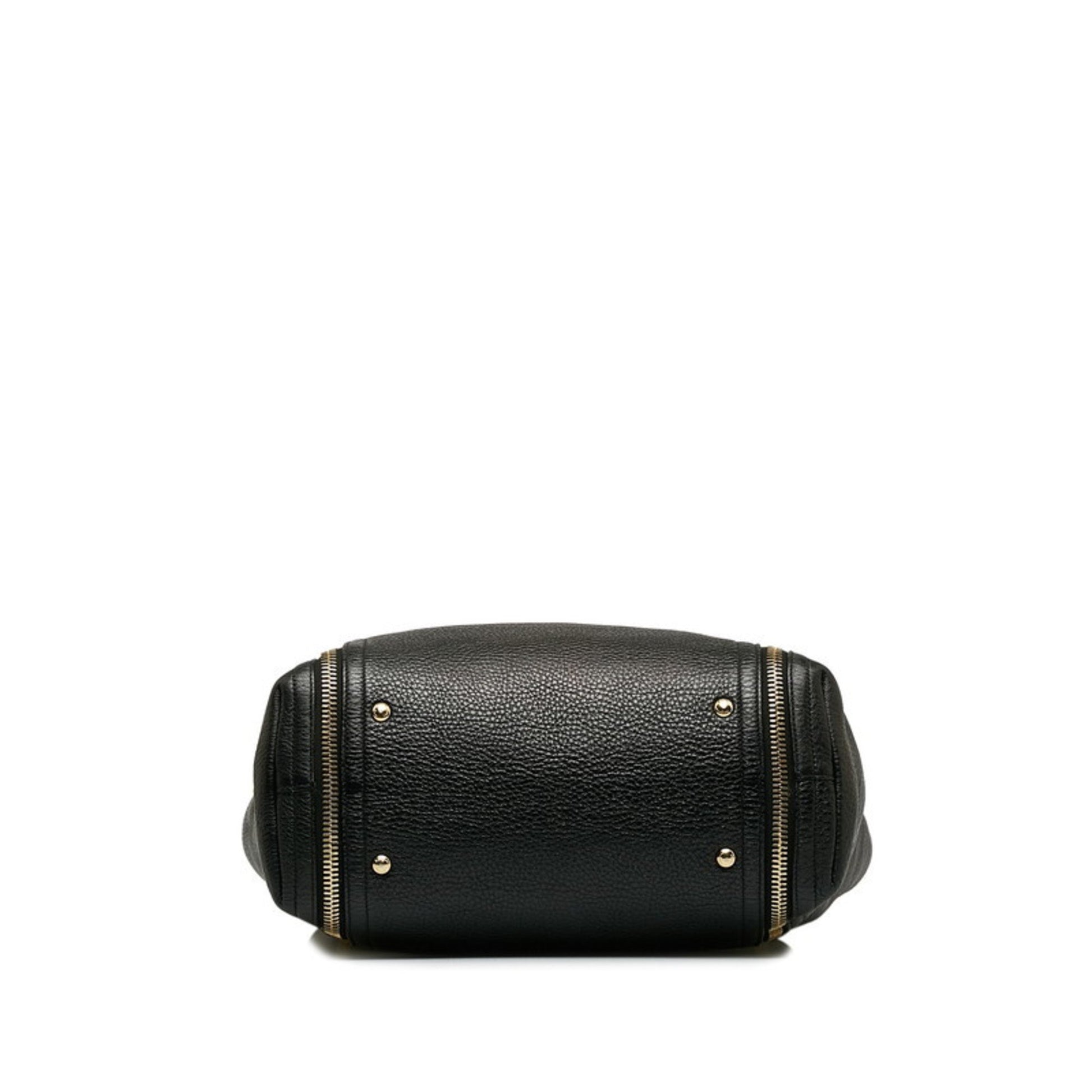 Salvatore Ferragamo Gancio, Black, Leather, tote
