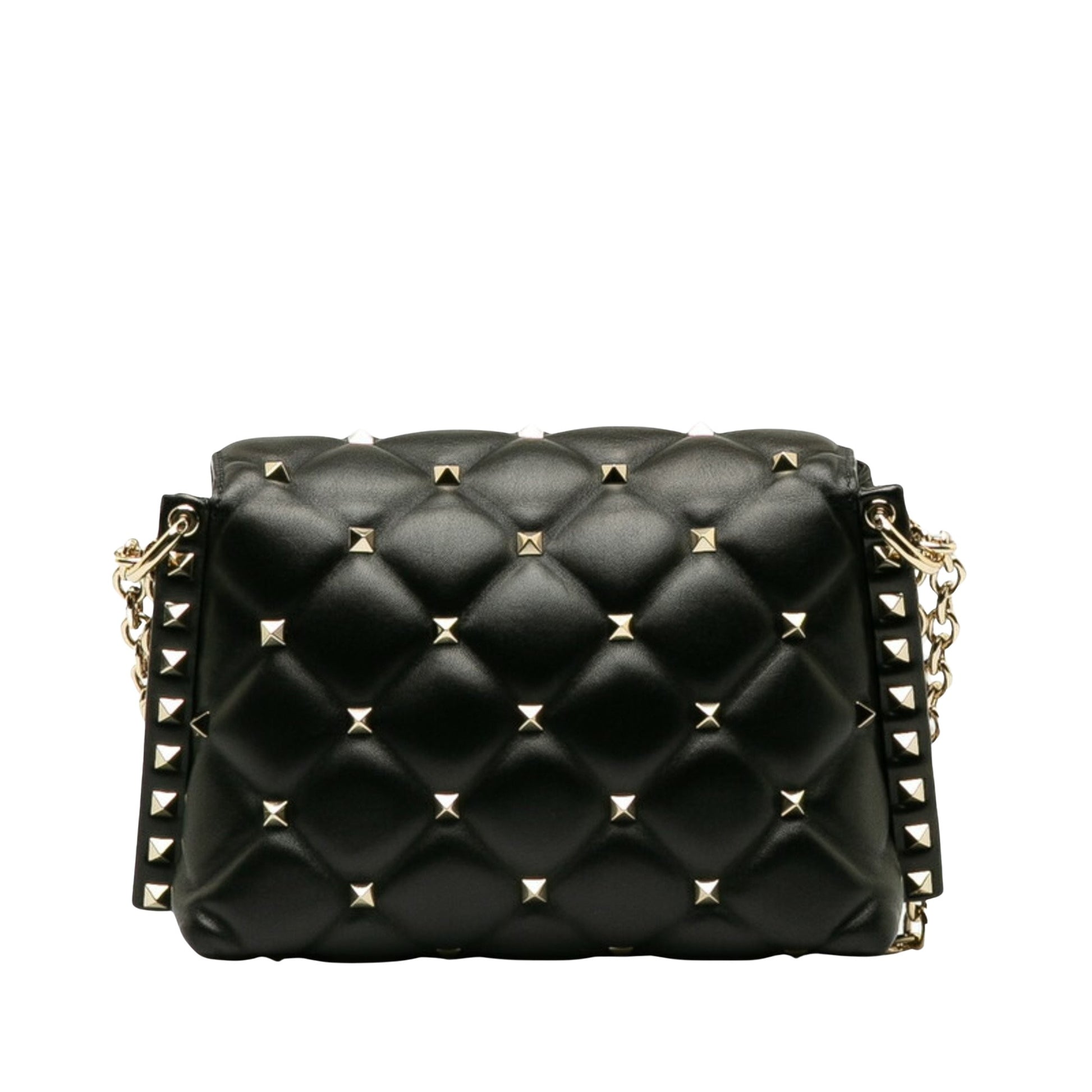 Valentino Garavani Candystud, Black, Leather, shoulder