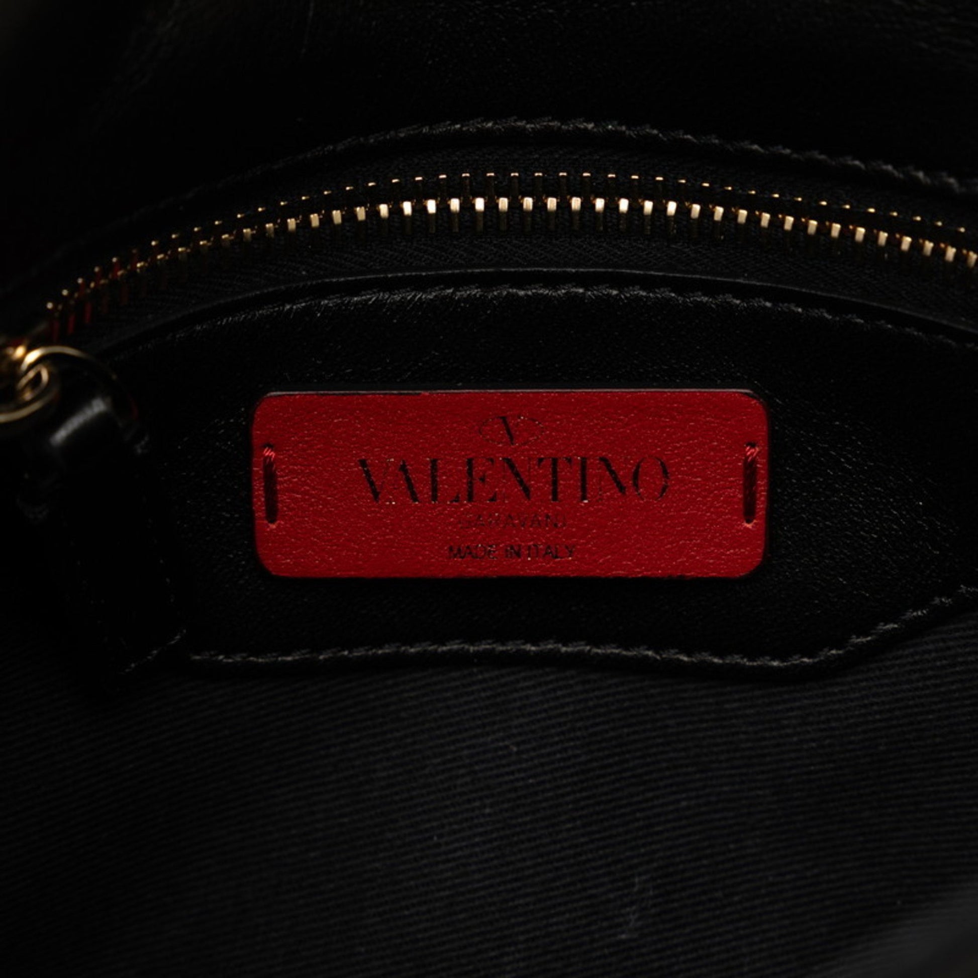 Valentino Garavani Candystud, Black, Leather, shoulder