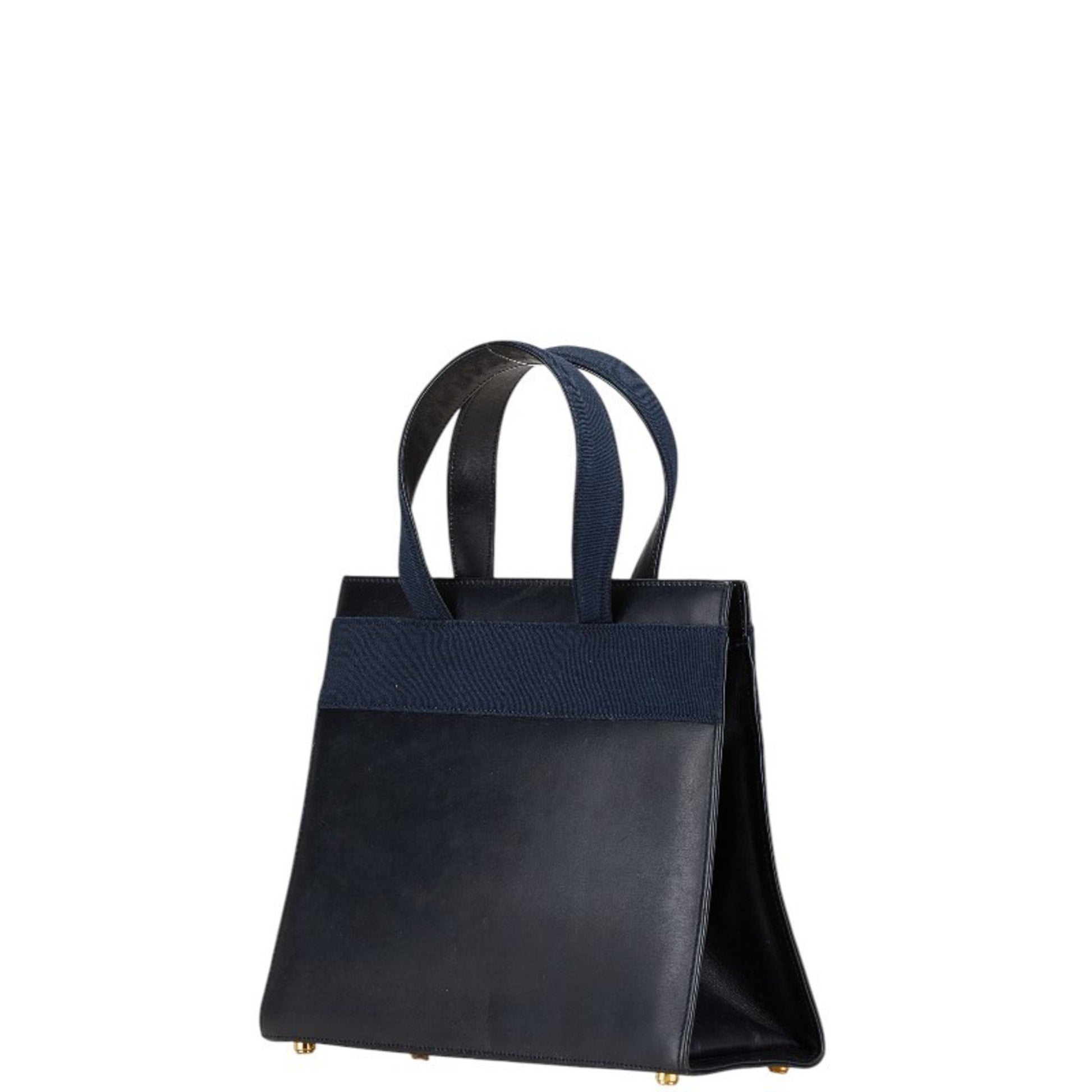 Salvatore Ferragamo Vara, Navy, Leather, handbag