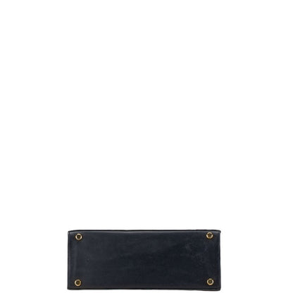 Salvatore Ferragamo Vara, Navy, Leather, handbag