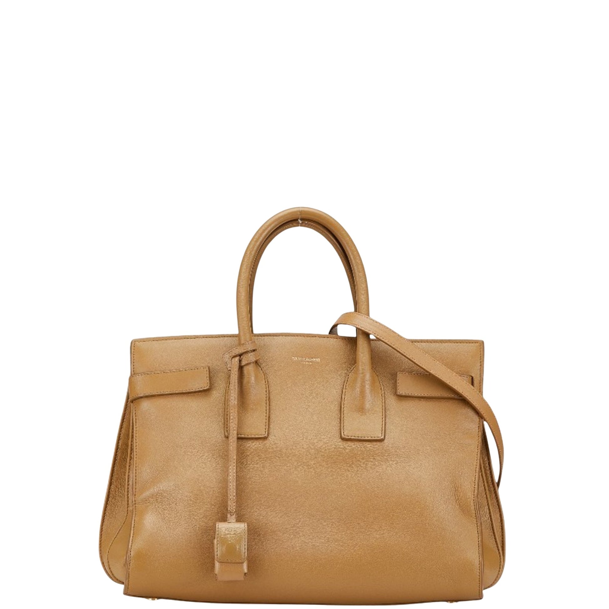 Saint Laurent Sac de jour, Beige, Leather, handbag
