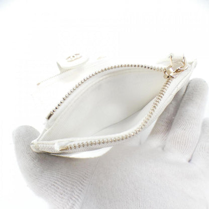 Chanel Timeless/classique, White, Leather, wallet