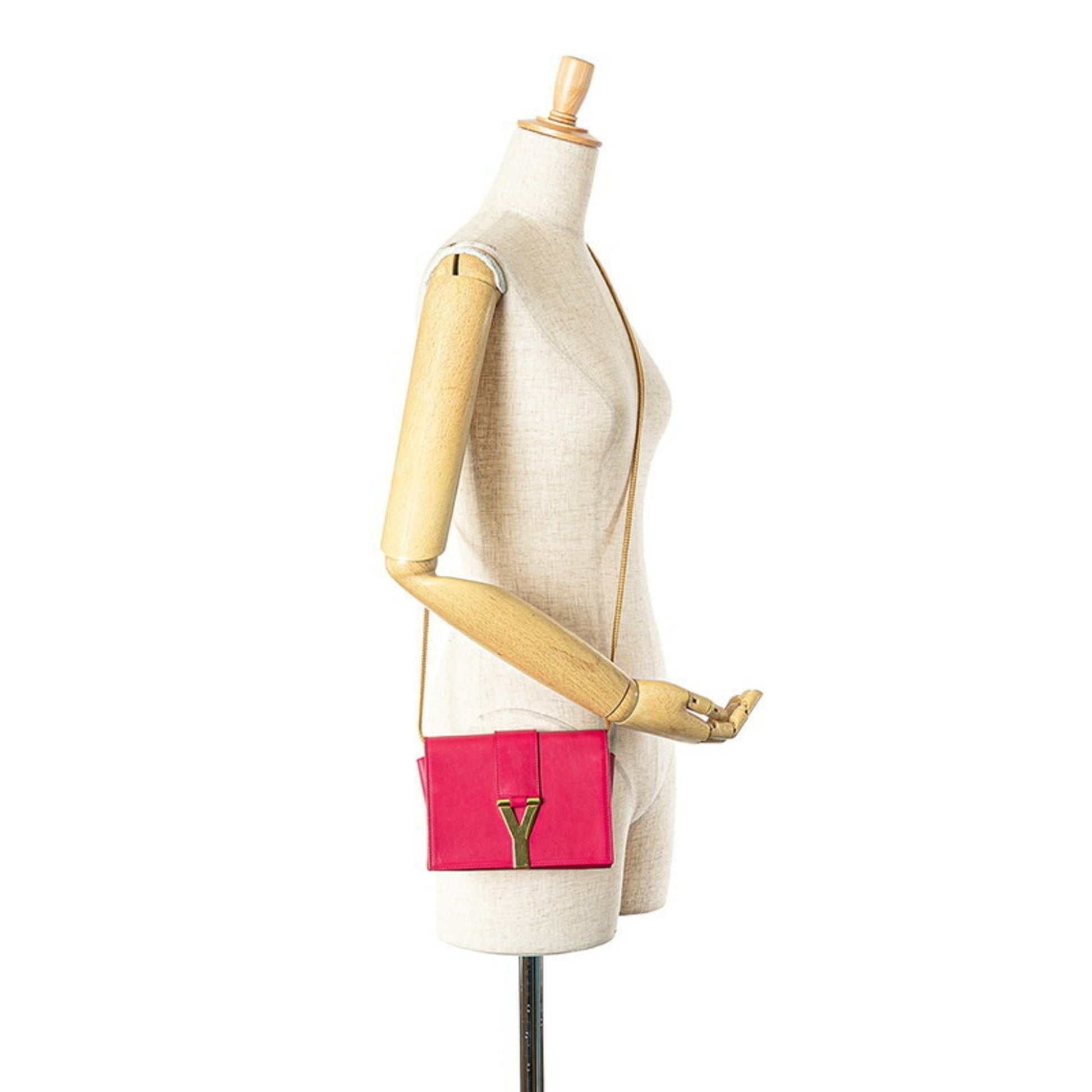 Saint Laurent, Pink, Leather, shoulder