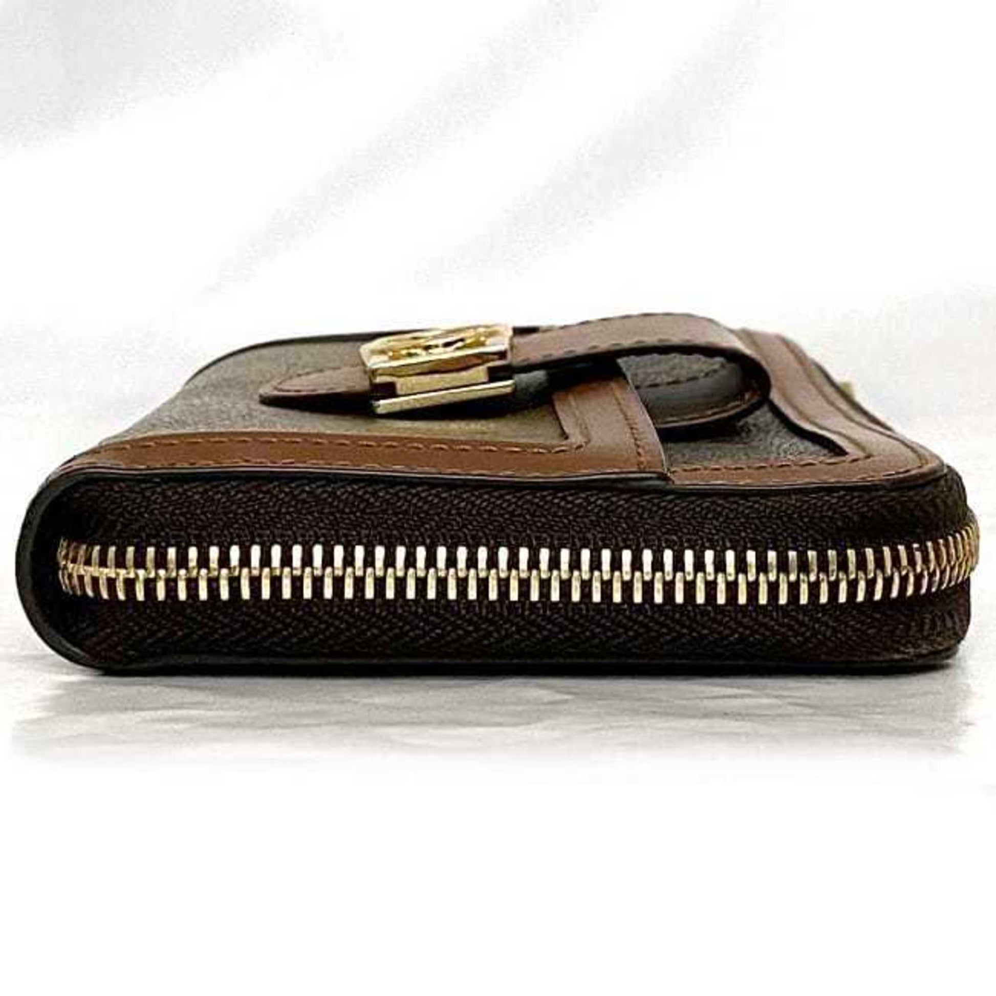 Louis Vuitton Dauphine, Beige, Canvas, wallet