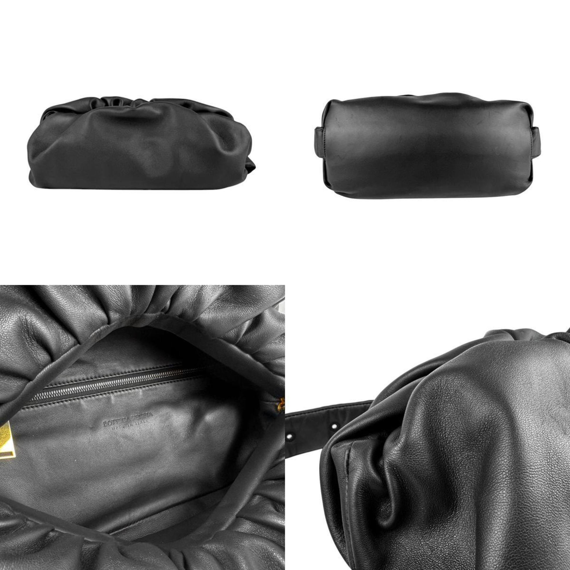 Bottega Veneta The pouch, Black, Leather, clutch