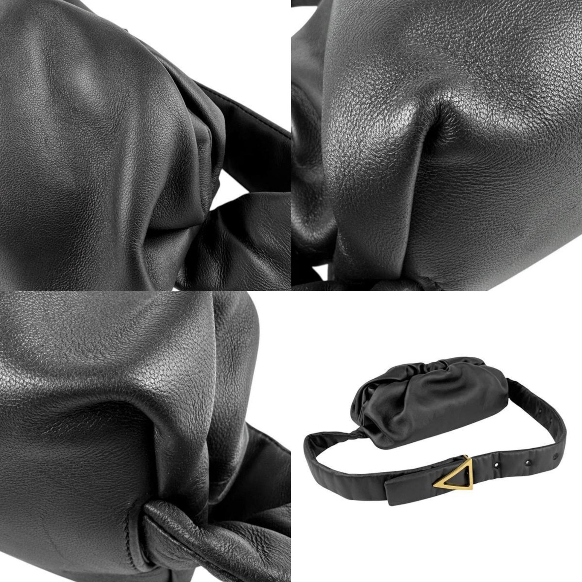 Bottega Veneta The pouch, Black, Leather, clutch