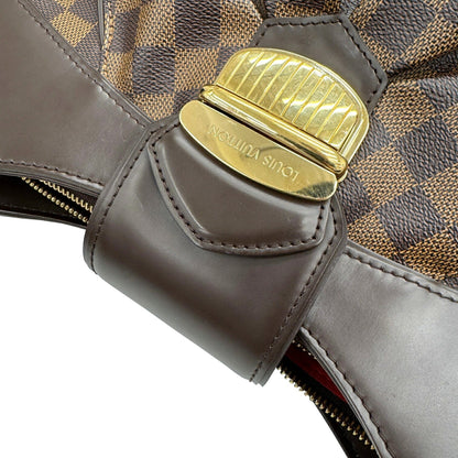 Louis Vuitton Sistina, Brown, Canvas, shoulder