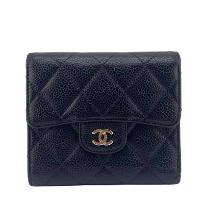 Chanel Porte carte, Navy, Leather, wallet