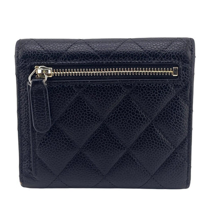 Chanel Porte carte, Navy, Leather, wallet