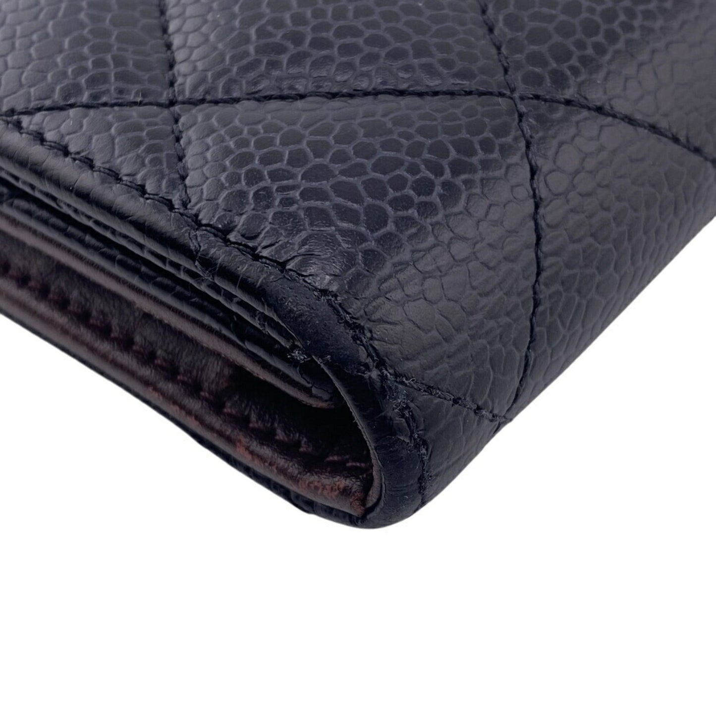 Chanel Porte carte, Navy, Leather, wallet