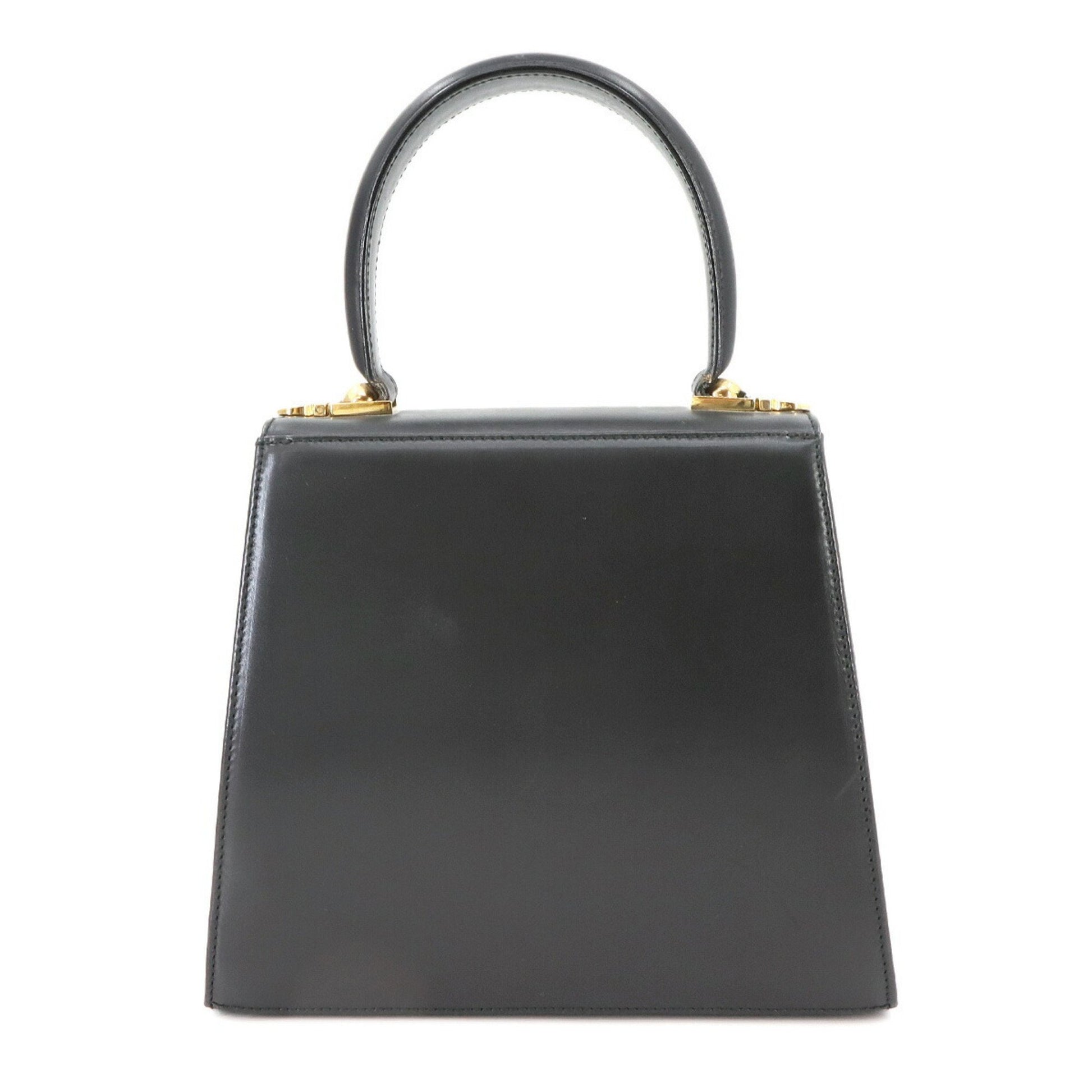 Salvatore Ferragamo Gancini, Black, Leather, handbag